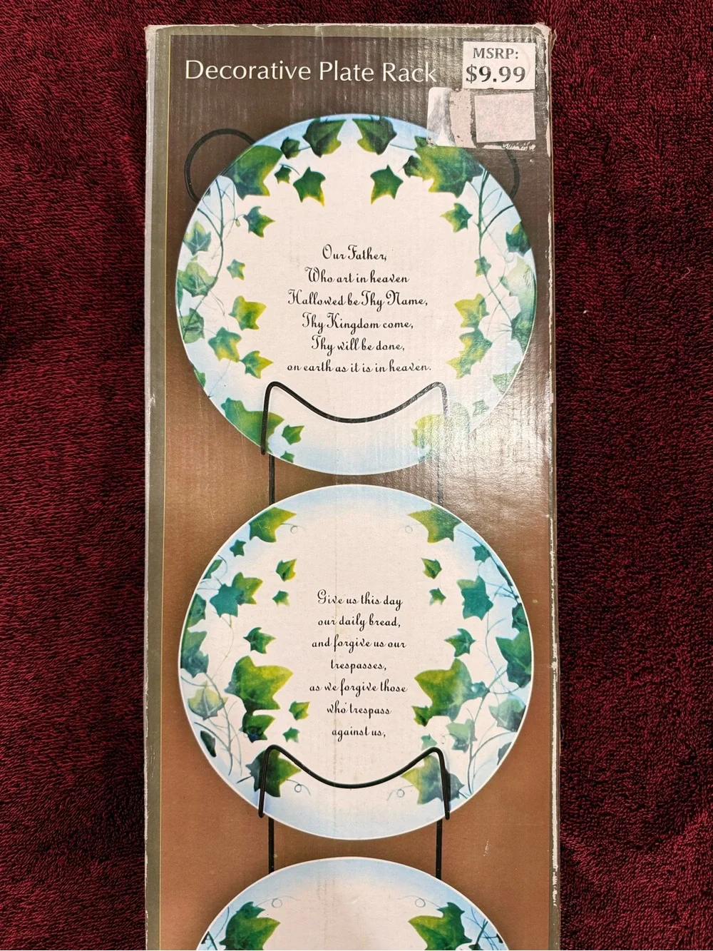 Hanging wall plate rack
